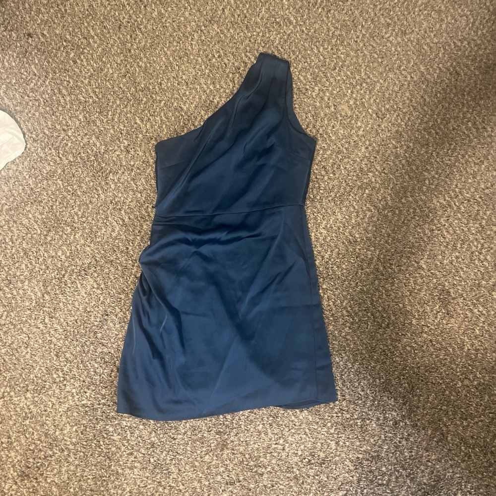 Lulus navy one shoulder dress